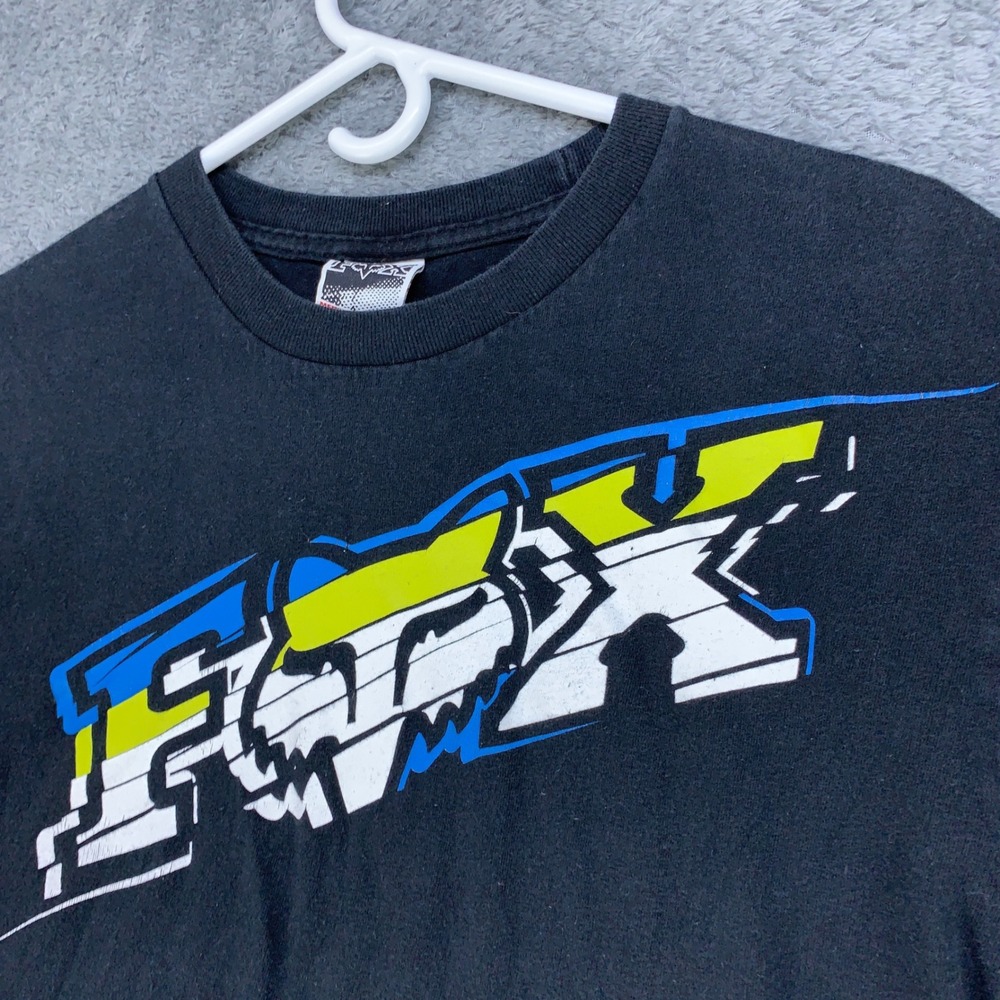 Fox Racing T-Shirt Mens Medium Black Graphic Logo Motocross PREMSHIR 05/2010